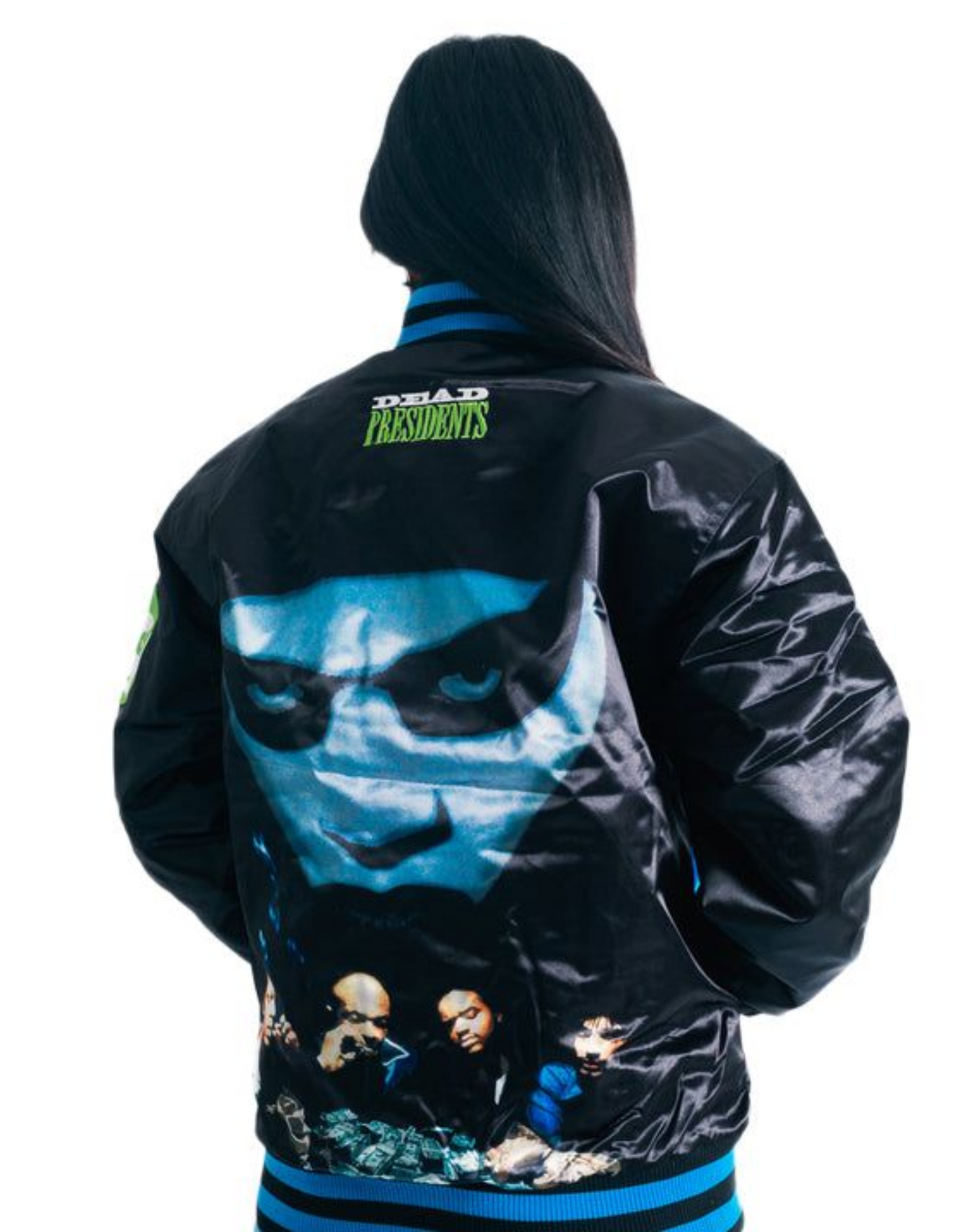 Black Satin Dead Presidents Jacket image 1