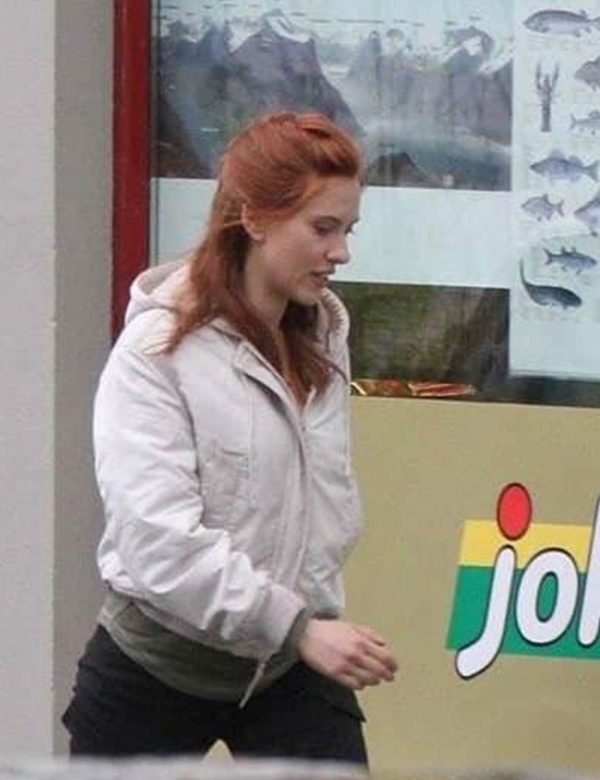 Black Widow White Hooded Jacket image 1