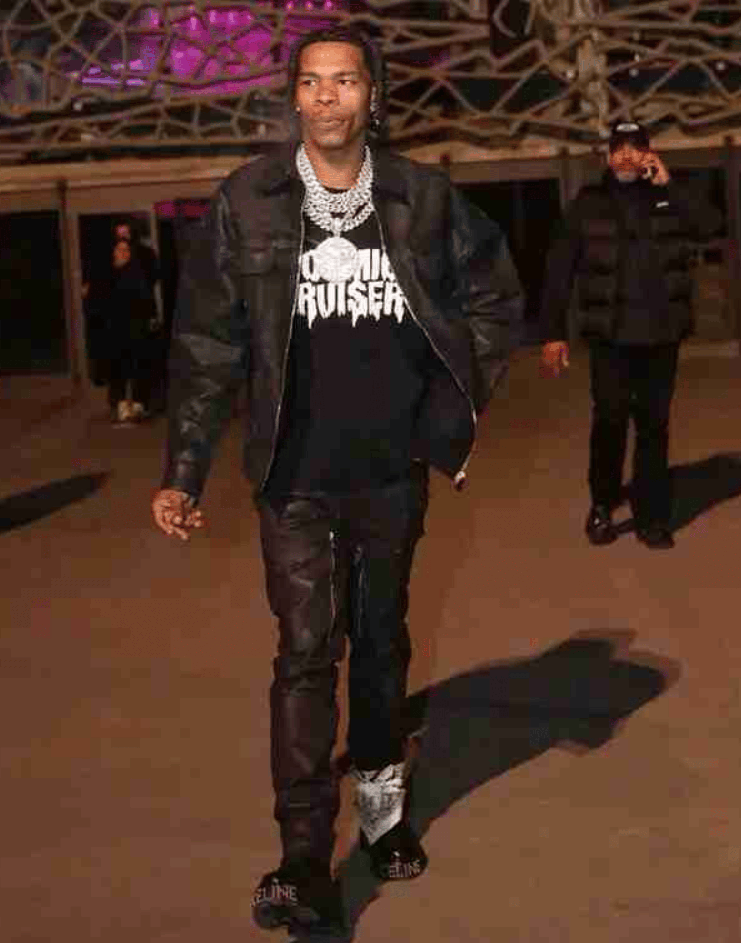 Black Lil Baby Leather Jacket image 0