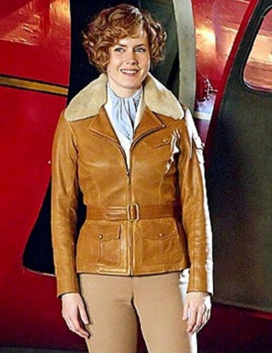 Amy Adams Aviator Leather Jacket image 0