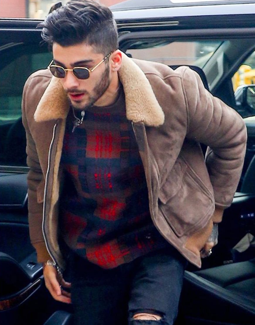 Zayn Malik Bomber Style Faux Fur Jacket image 2