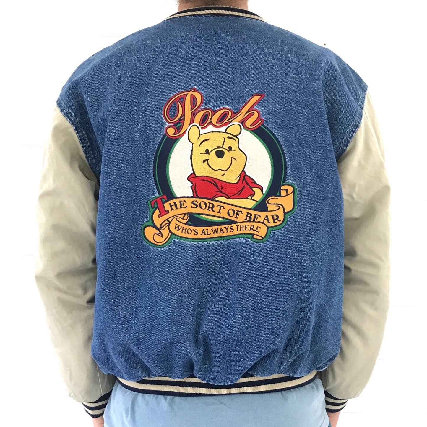 Winnie The Pooh Denim Varsity Jacket image 1