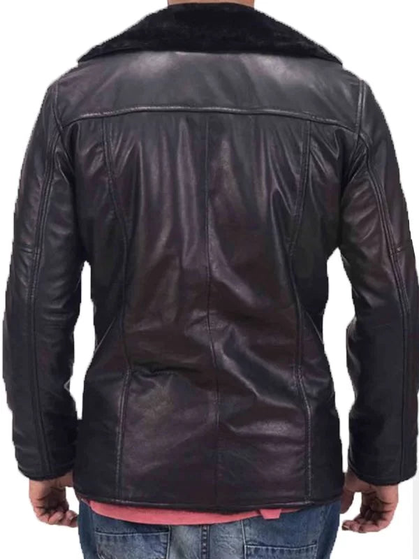 Mens Furcliff Double Face Leather Shearling Coat image 1