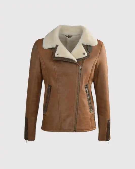 Men's B3 Aviator Brown Sheepskin Leather Jacket image 0