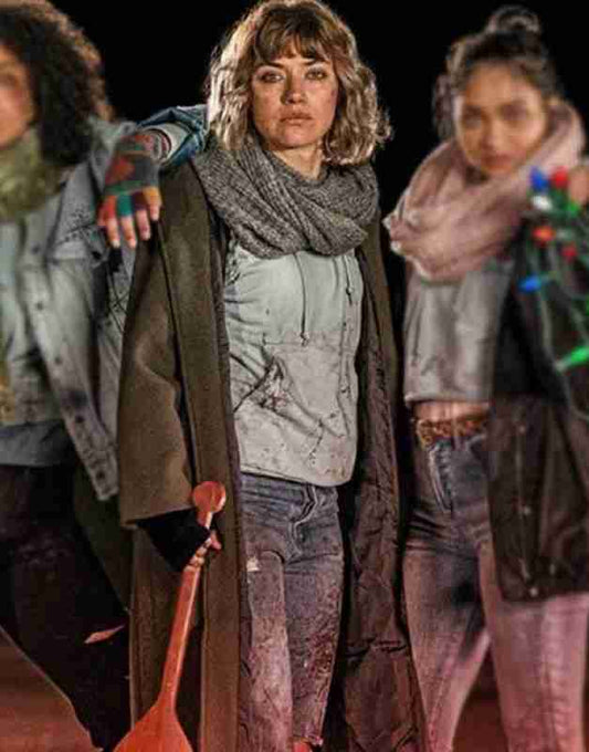 Black Christmas Imogen Poots Coat image 0