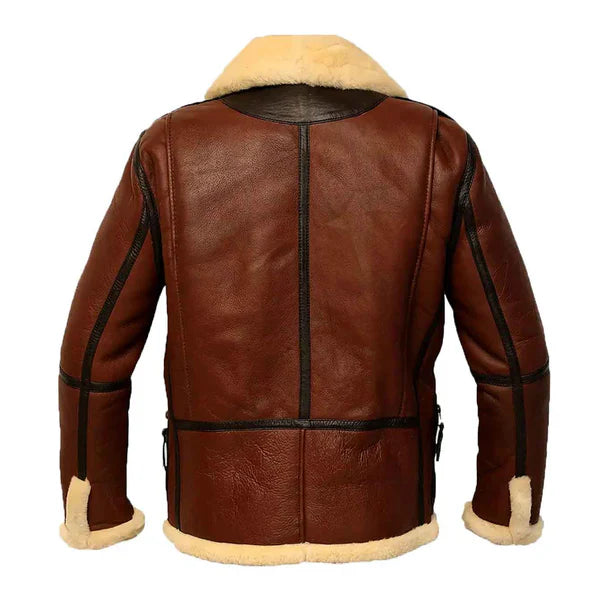 Men's B3 Aviator Brown Bomber Leather Jacket image 1