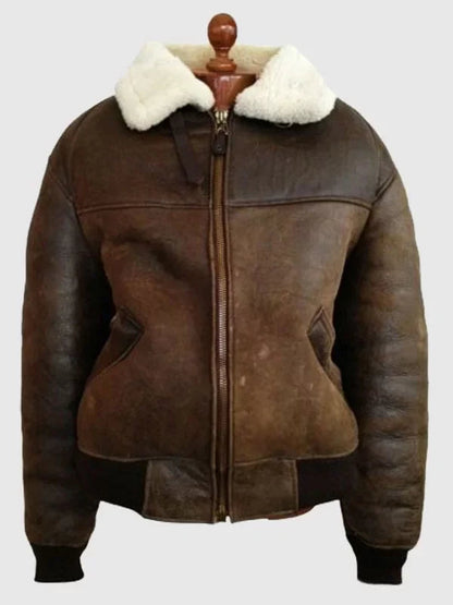 B3 Leather Bomber Pilot Aviator Jacket image 0