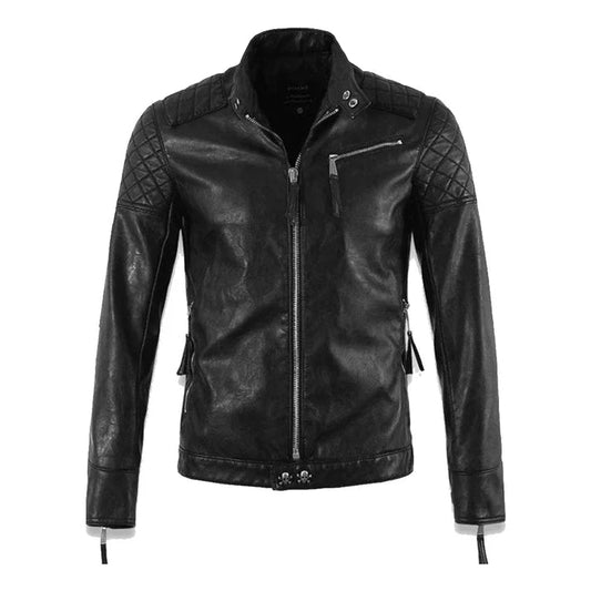 Men's Skull and Crossbones Leather Jacket image 0