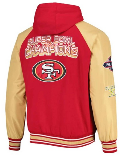 49ers Super Bowl Varsity Hooded Jacket image 1