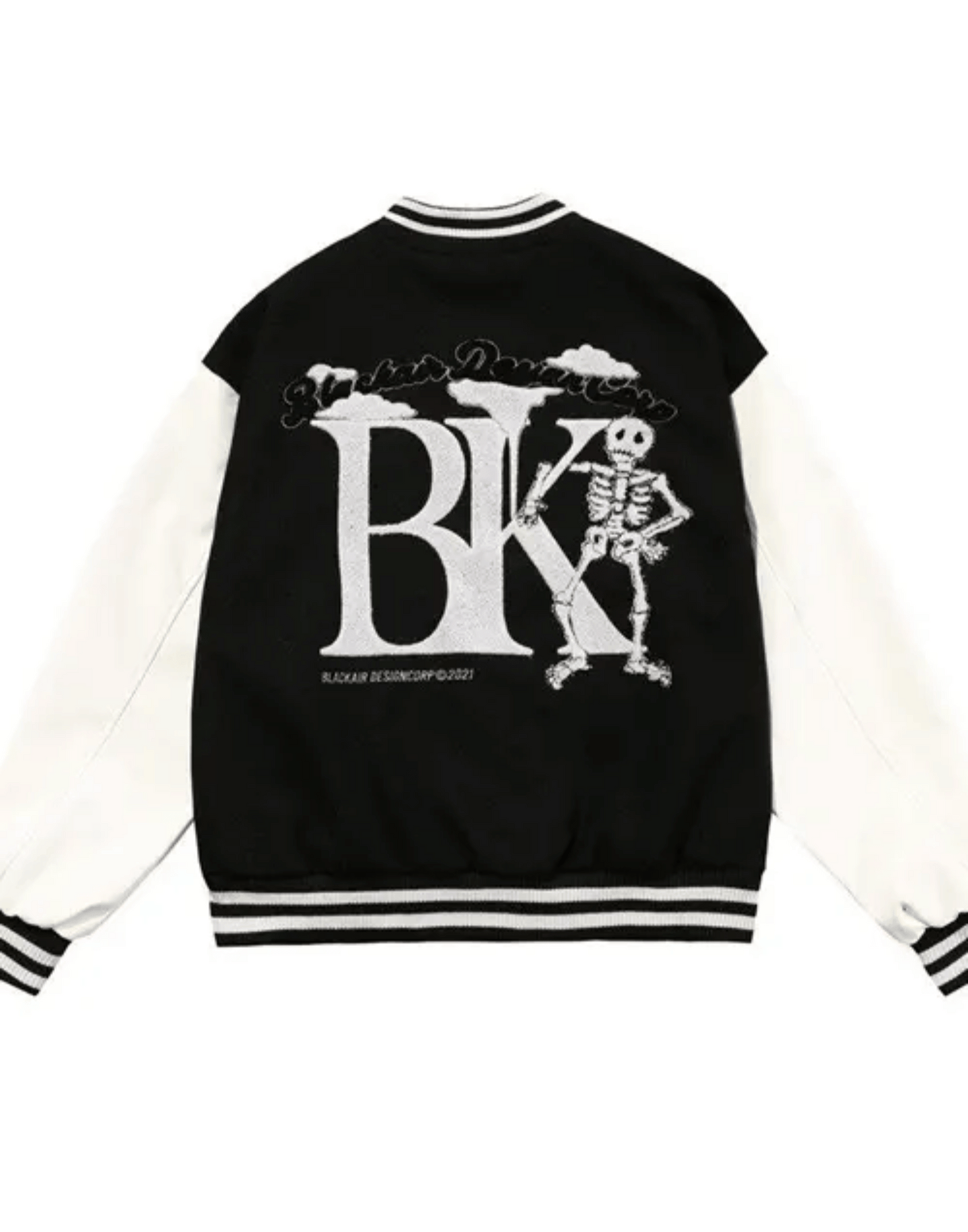 Black Cotton Bk Varsity Jacket image 1