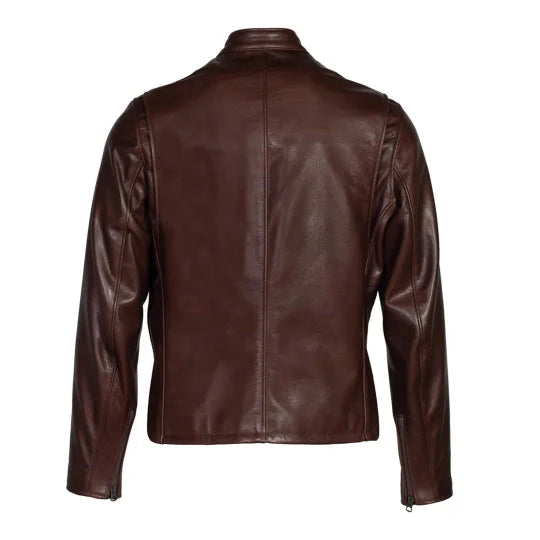 Men's Onyx Dark Brown Leather Jacket image 1