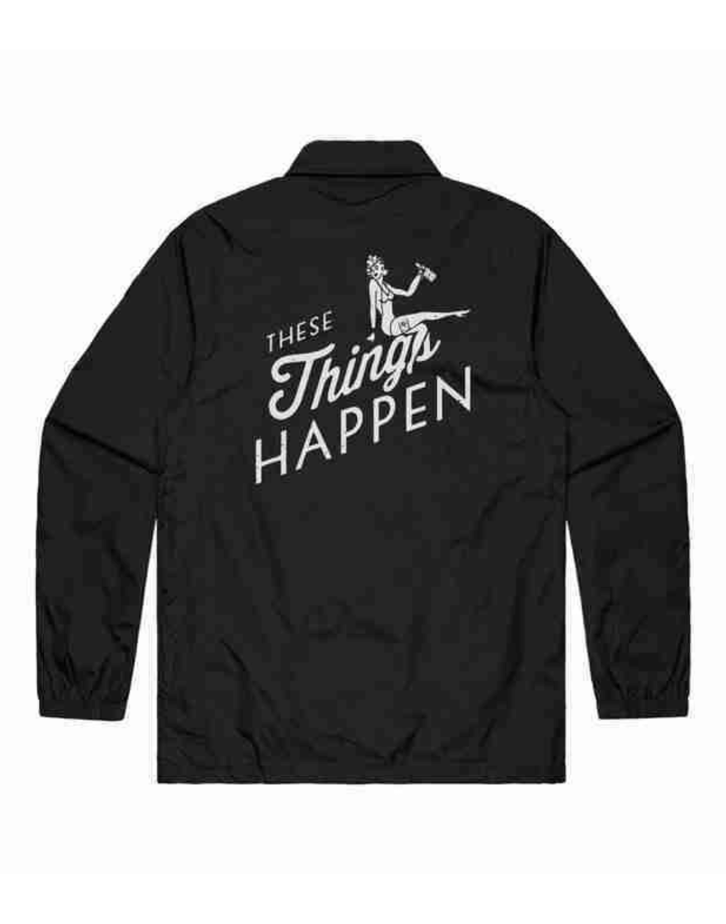 Black TTH Nylon Coach G-Eazy Jacket image 1