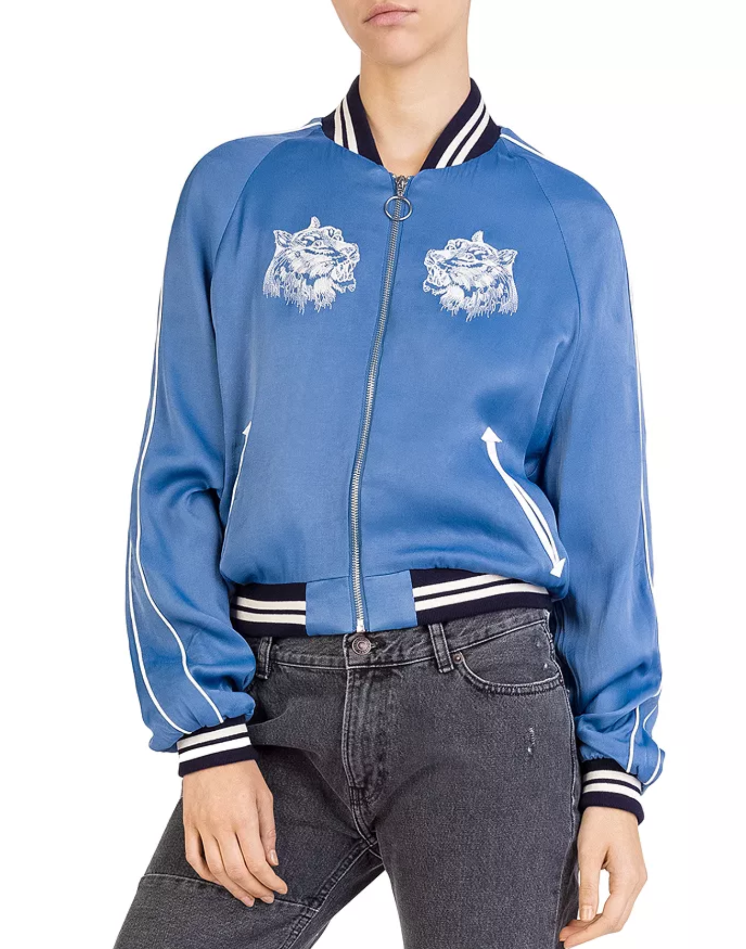Aisha, the Fate Winx Saga Tiger Bomber Jacket image 4