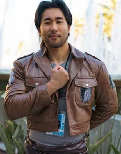 Attack on Titan Scouting Legion Leather Jacket image 0