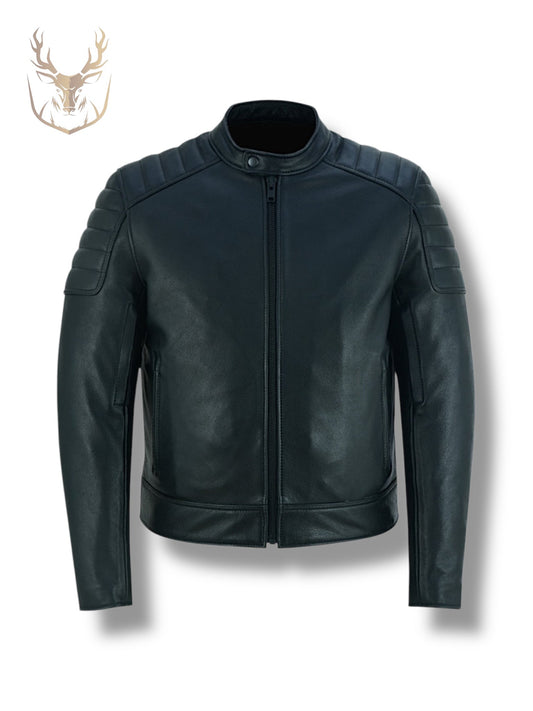 Cafe Racer Leather Jacket For Men.