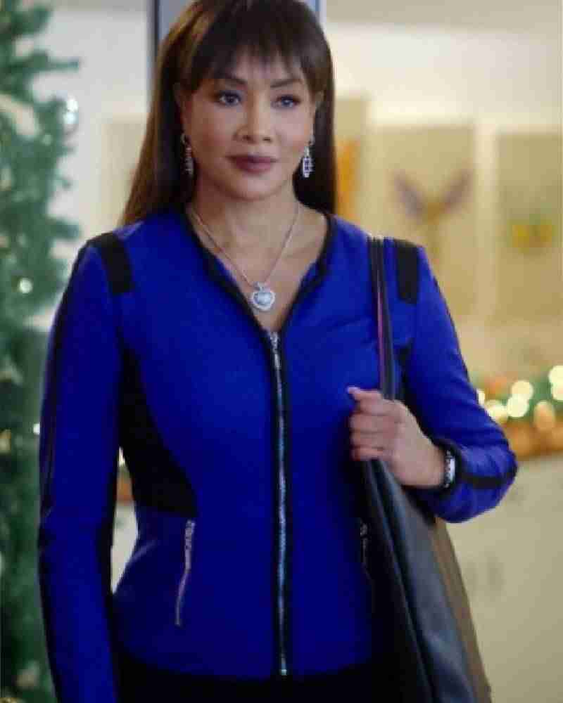 A Cozy Christmas Inn Vivica A. Fox Blue Jacket image 0