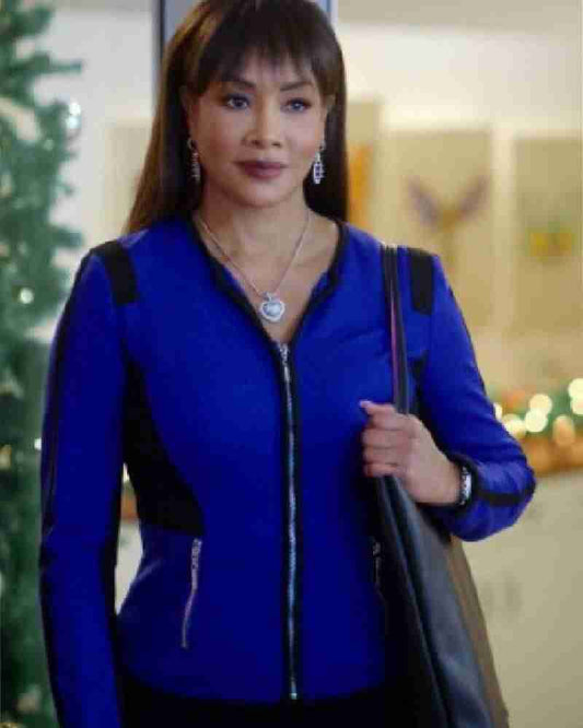 A Cozy Christmas Inn Vivica A. Fox Blue Jacket image 0