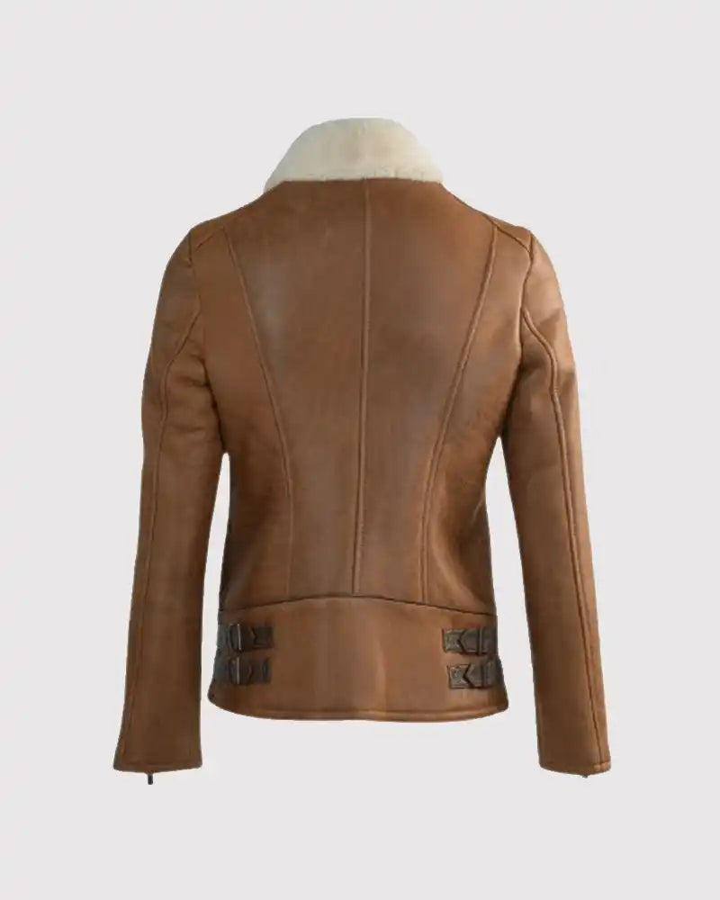 Men's B3 Aviator Brown Sheepskin Leather Jacket image 1