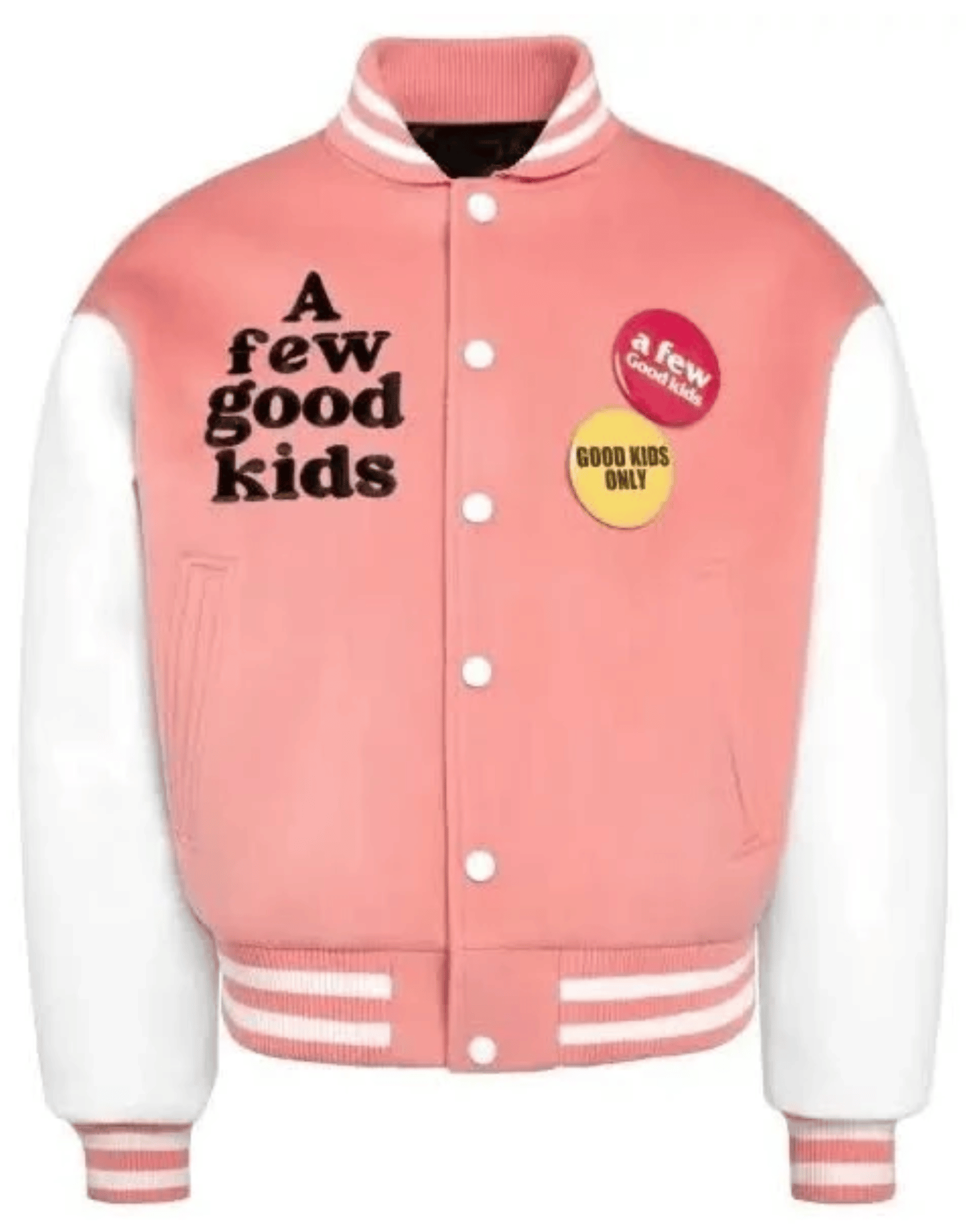A Few Good Kids Strike Varsity Jacket Pink image 0