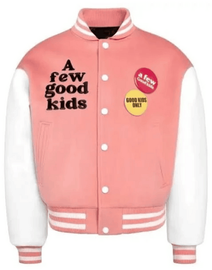 A Few Good Kids Strike Varsity Jacket Pink image 0