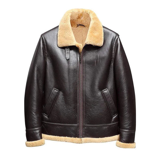 Men's B-3 Faux Shearling Classic Leather Jacket image 0