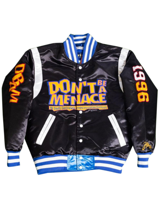 Don't Be A Menace Satin Jacket Black image 0
