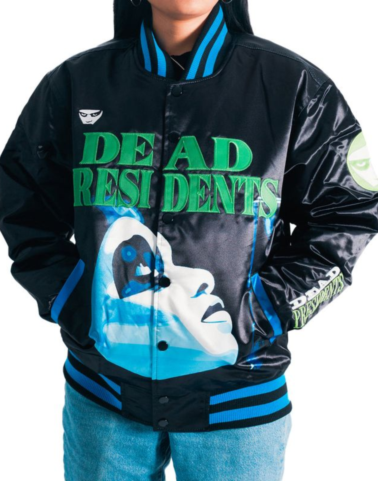 Black Satin Dead Presidents Jacket image 0
