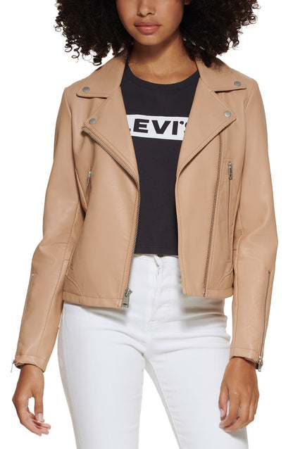 Women's Faux Leather Moto Jacket image 0