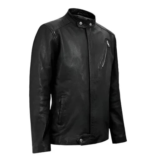 Men's Zephyr Black Leather Jacket image 1