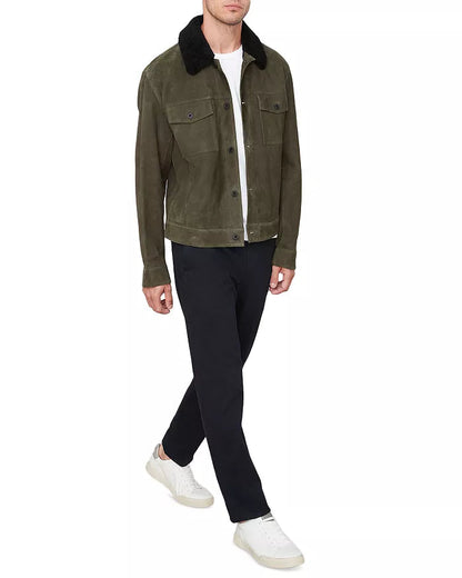 Vince Suede Trucker Jacket image 1