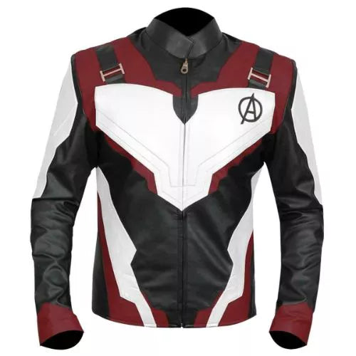 Avengers Endgame Quantum Realm Faux Burgundy Leather Jacket image 0