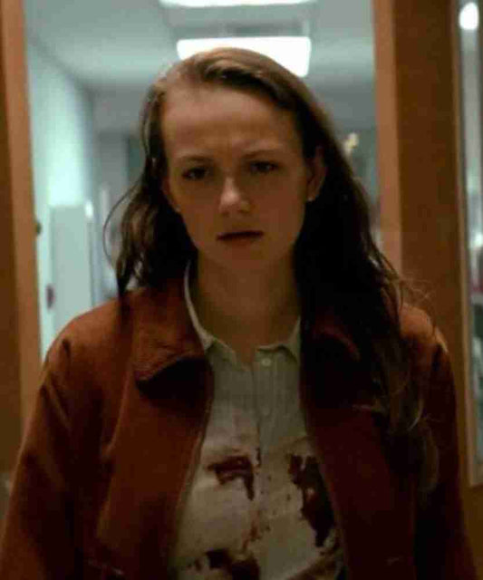 Andi Matichak Halloween Kills Brown Shirt Style Jacket image 0