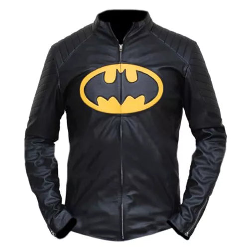 Batman Black Biker Faux Leather Jacket Lego image 0