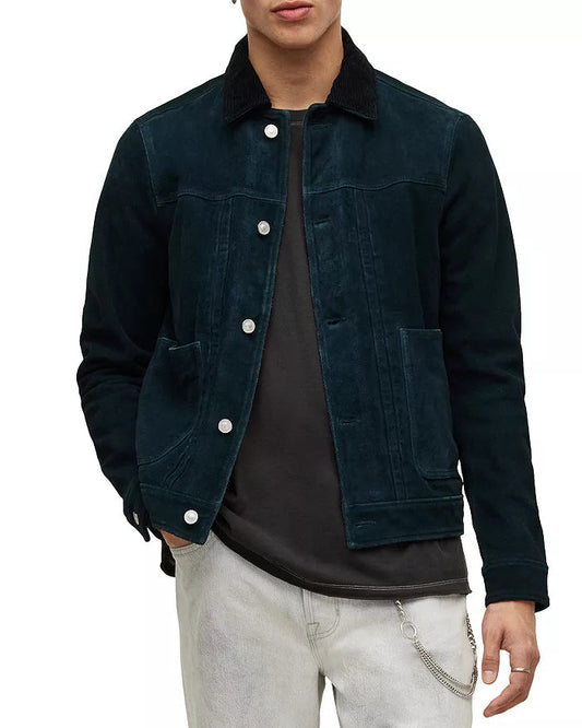 ALLSAINTS Fuse Suede Trucker Jacket image 0
