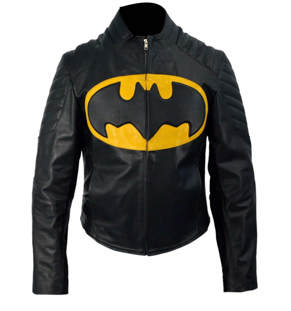 Batman Black Biker Faux Leather Jacket Lego image 1