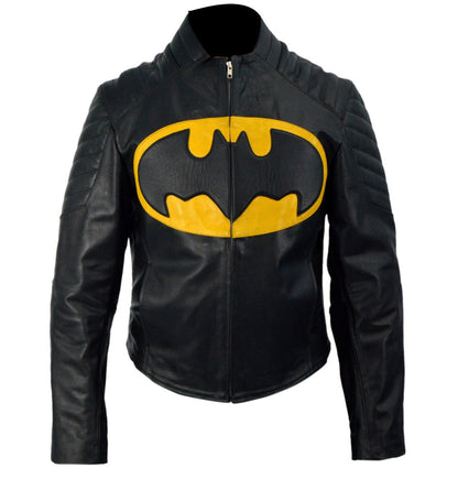 Batman Black Biker Faux Leather Jacket Lego image 1