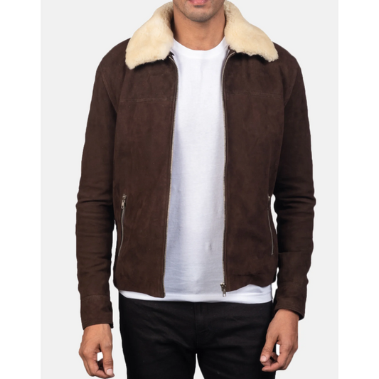 Brown Coffner Shearling Fur Jacket image 0