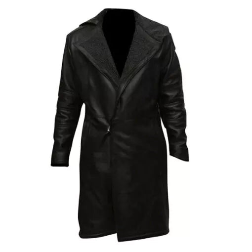 Blade Runner 2049 Ryan Gosling Faux Leather Black Trench Coat image 1