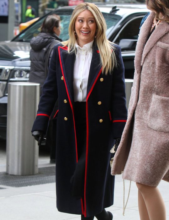 Younger Hilary Duff Wool Coat image 1