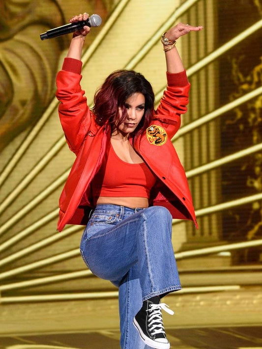 Vanessa Hudgens MTV Awards Cobra Kai Red Jacket image 0