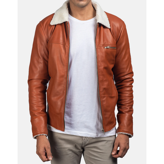 Men’s Tan Dan Frost Shearling Jacket image 0