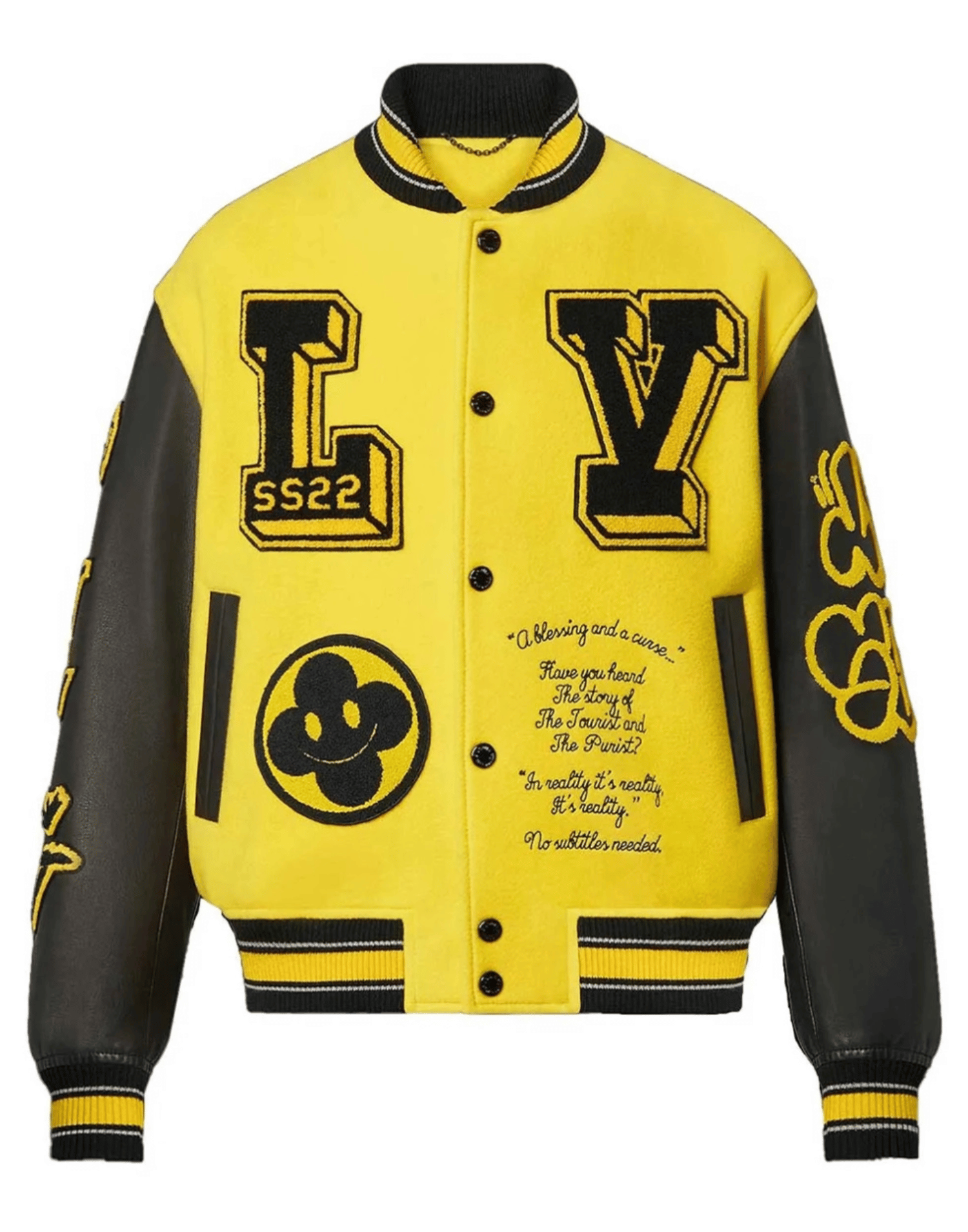 Yellow And Black Louis Vuitton Versity Jacket image 2