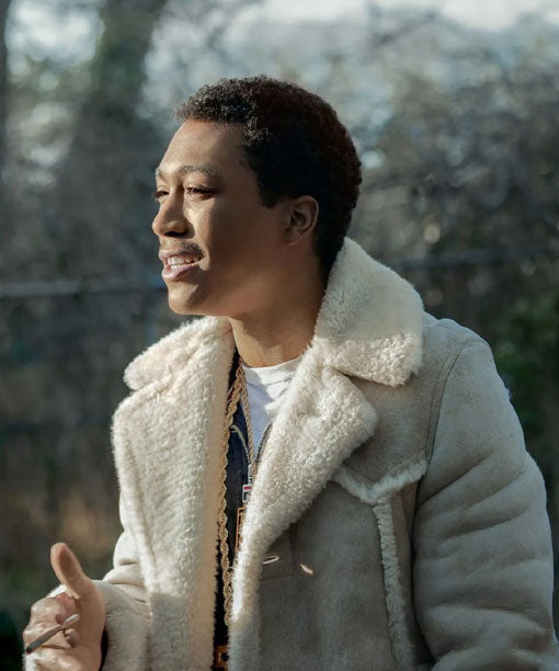 Black Mafia Family 2021 Meech Shearling Coat image 0