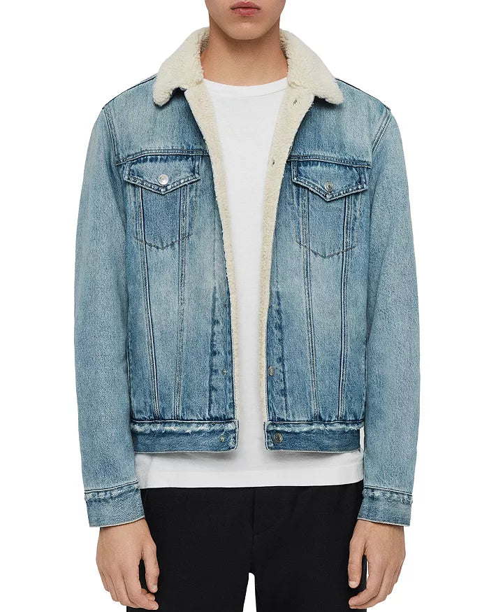 ALLSAINTS Ilkley Sherpa-Lined Denim Jacket image 0