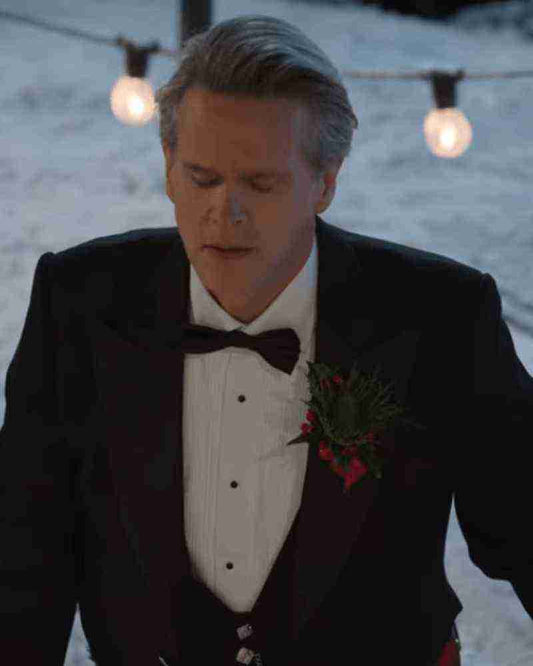 A Castle For Christmas Cary Elwes Black Blazer image 0
