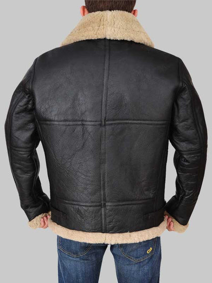 B3 Flying Aviator Men Shearling Jacket image 5