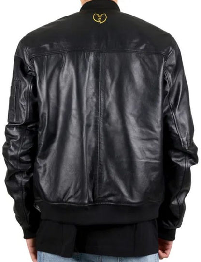 Wu Tang Bomber Leather Jacket image 2