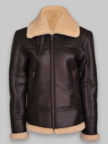 Women B3 Aviator Bomber Shearling Jacket image 0
