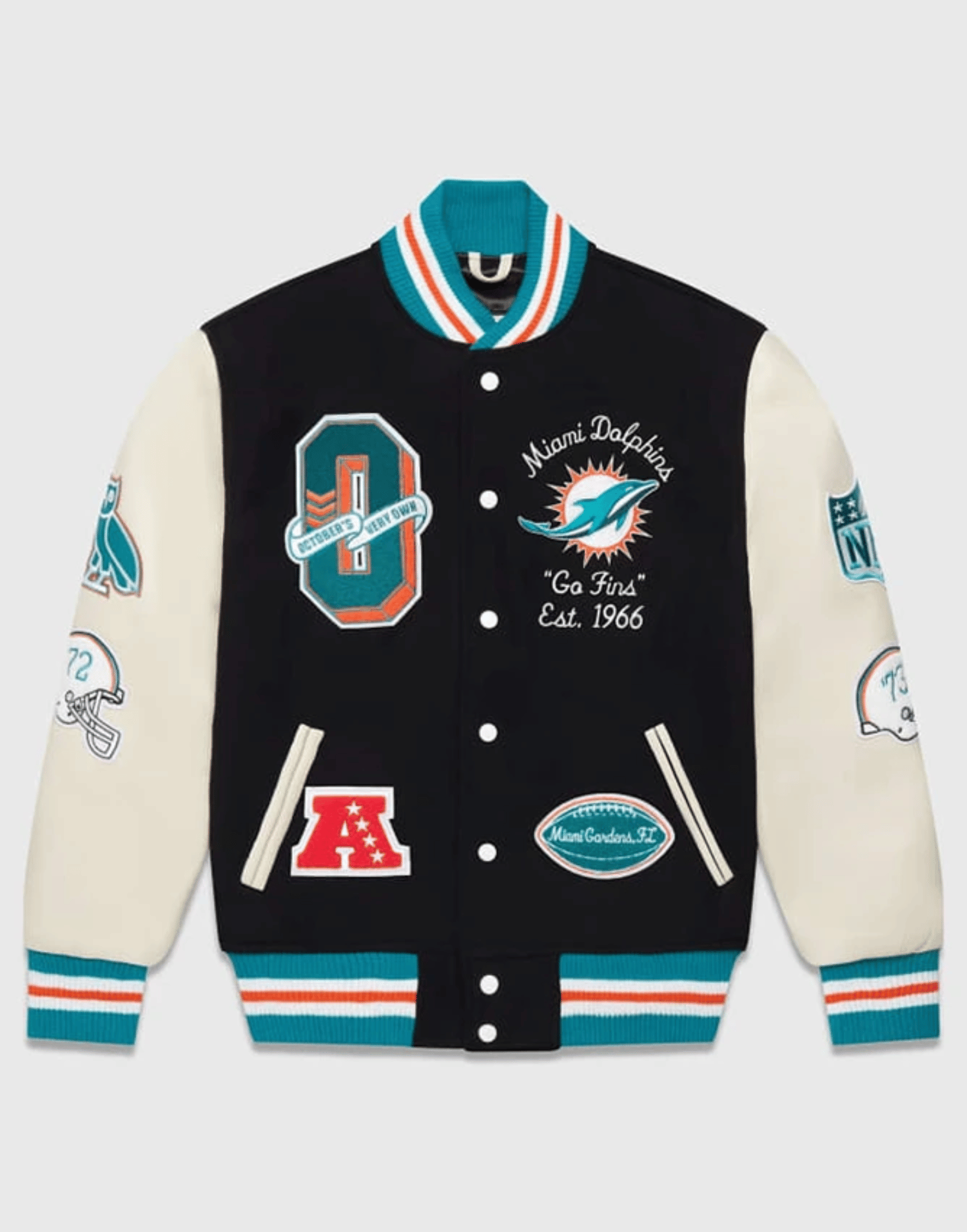 Black OVO NFL Varsity Jacket image 0
