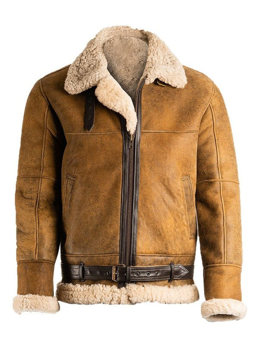 B3 shearling Brown Mens aviator jacket B3 shearling Brown Mens aviator jacket image 0